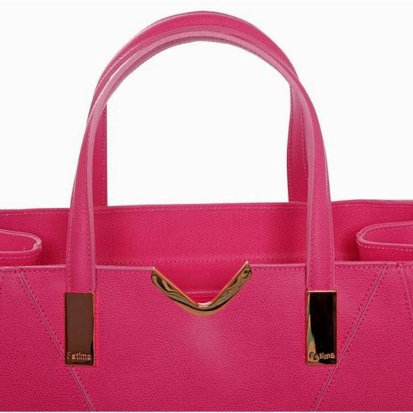 Tatou Fuschia Italian Leather Handmade Bag - Picture 5 of 5